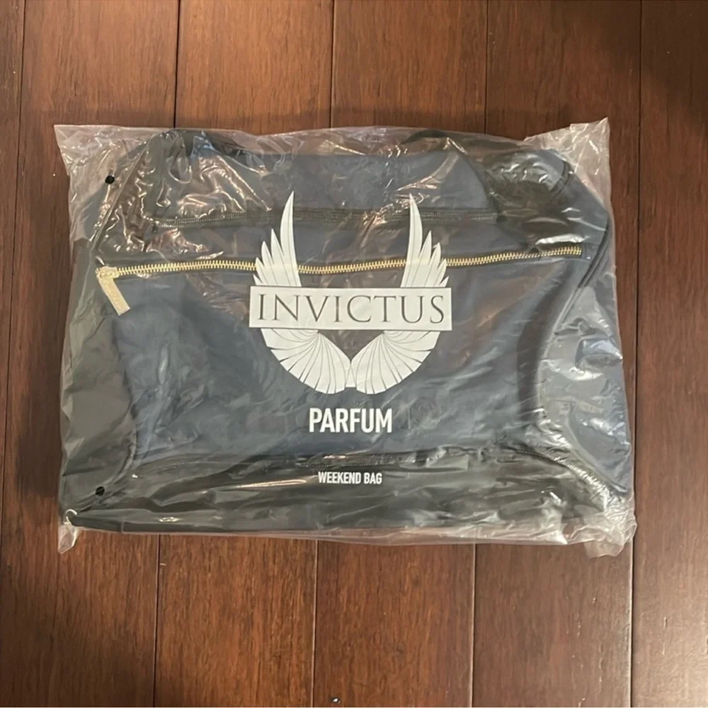 PACO RABANNE Men's Blue and Black Duffel Bag